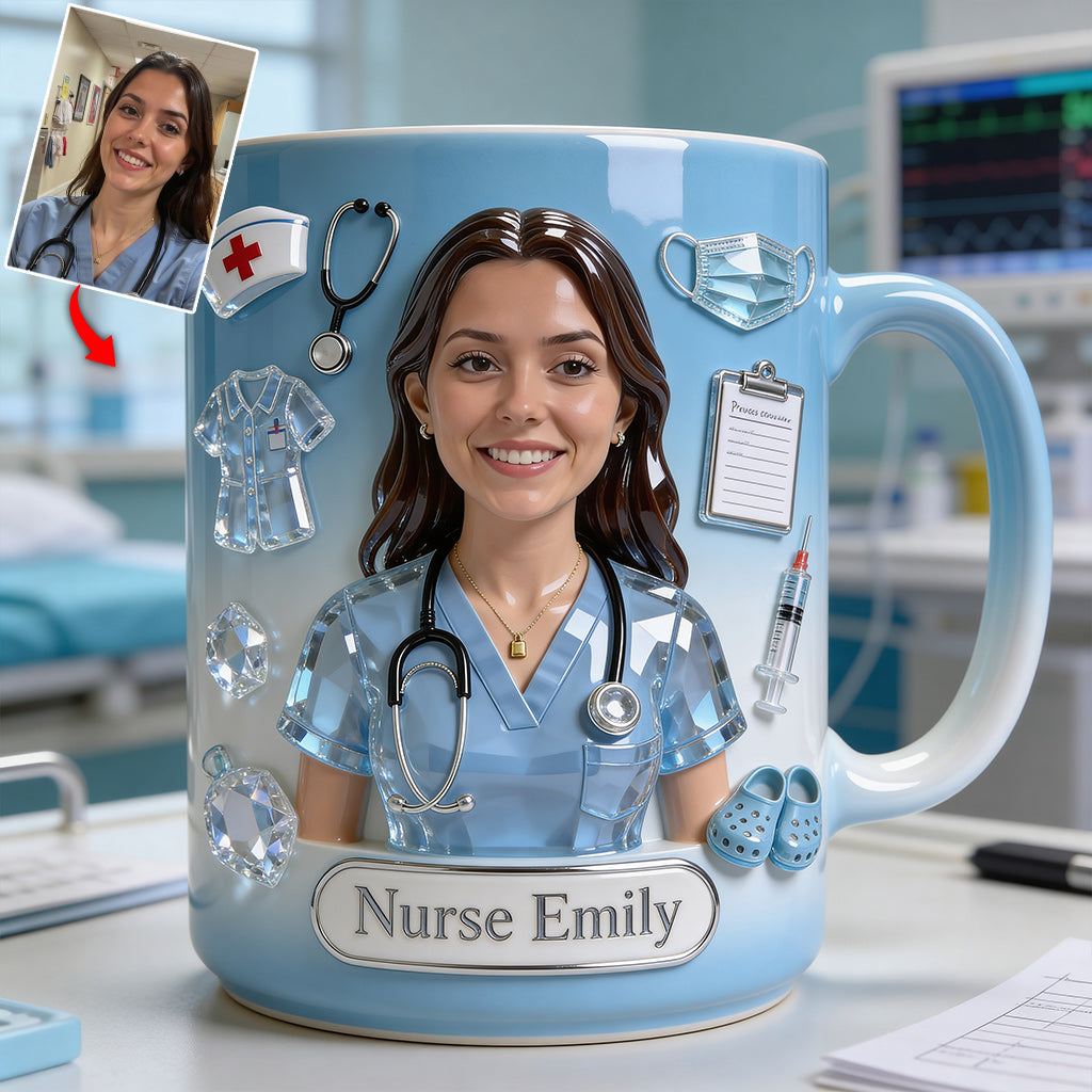 Personalized Nurse Accent Mug Custom Name Gift for Nurse