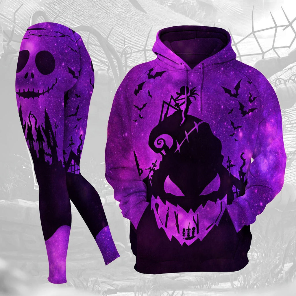 Personalized Galaxy Spooky Boogie Man Hoodie and Leggings Set for Halloween and Christmas