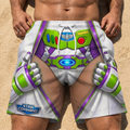 Personalized 3D Space Ranger Men's Beach Shorts Gift for Him Beach Shorts GradoCreations