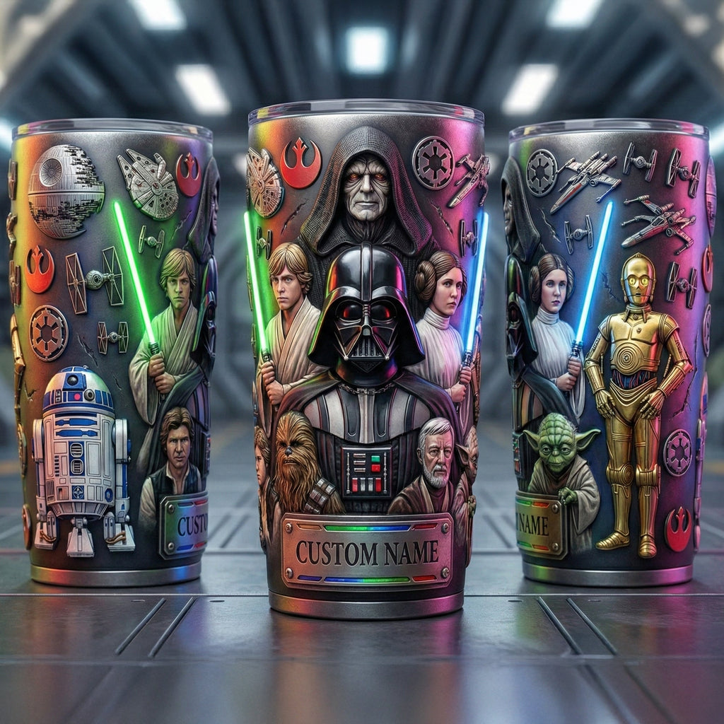 Personalized Space Warrior Tumbler Custom Name Gift for Movie Fans
