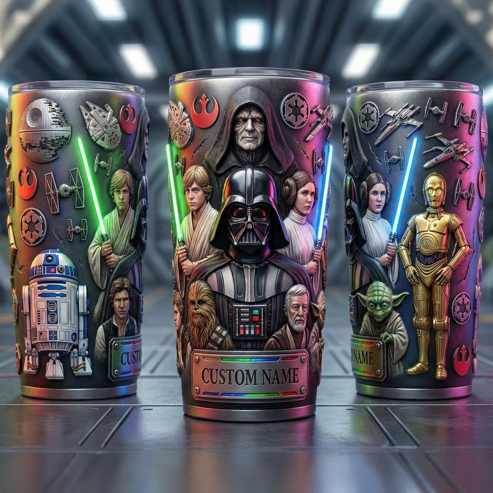 Personalized Space Warrior Tumbler Custom Name Gift for Movie Fans