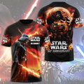 Personalized Star Wars 50th Anniversary All Over Shirt Gift for Movie Fans
