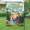 Personalized Gardening Flag Unique Gift for Couple Anniversary