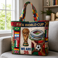 Quilted Tote Bag for World Cup 2026 Soccer Fans - Gift Idea