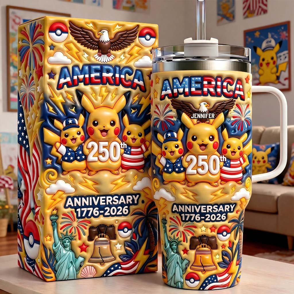 Personalized 250th Anniversary Tumbler USA Gift for Movie Fans