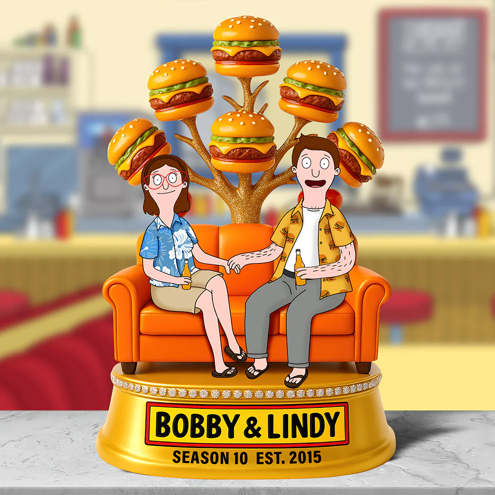 Personalized Burger Couple Acrylic Plaque Perfect Gift for Anniversary
