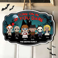 Personalized Horror Movie Family Wood Sign Custom Name Halloween Decor