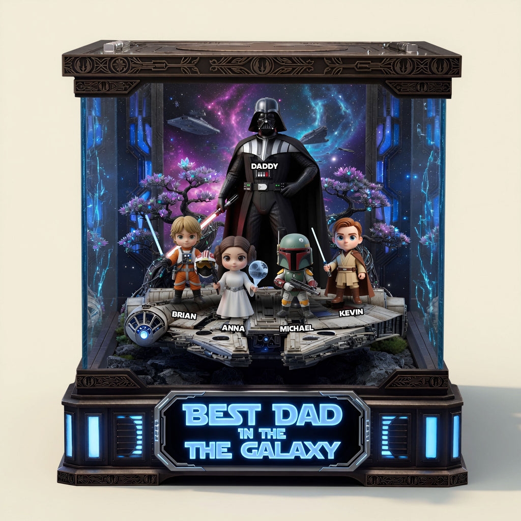 Personalized Acrylic Plaque Best Dad in the Galaxy Gift