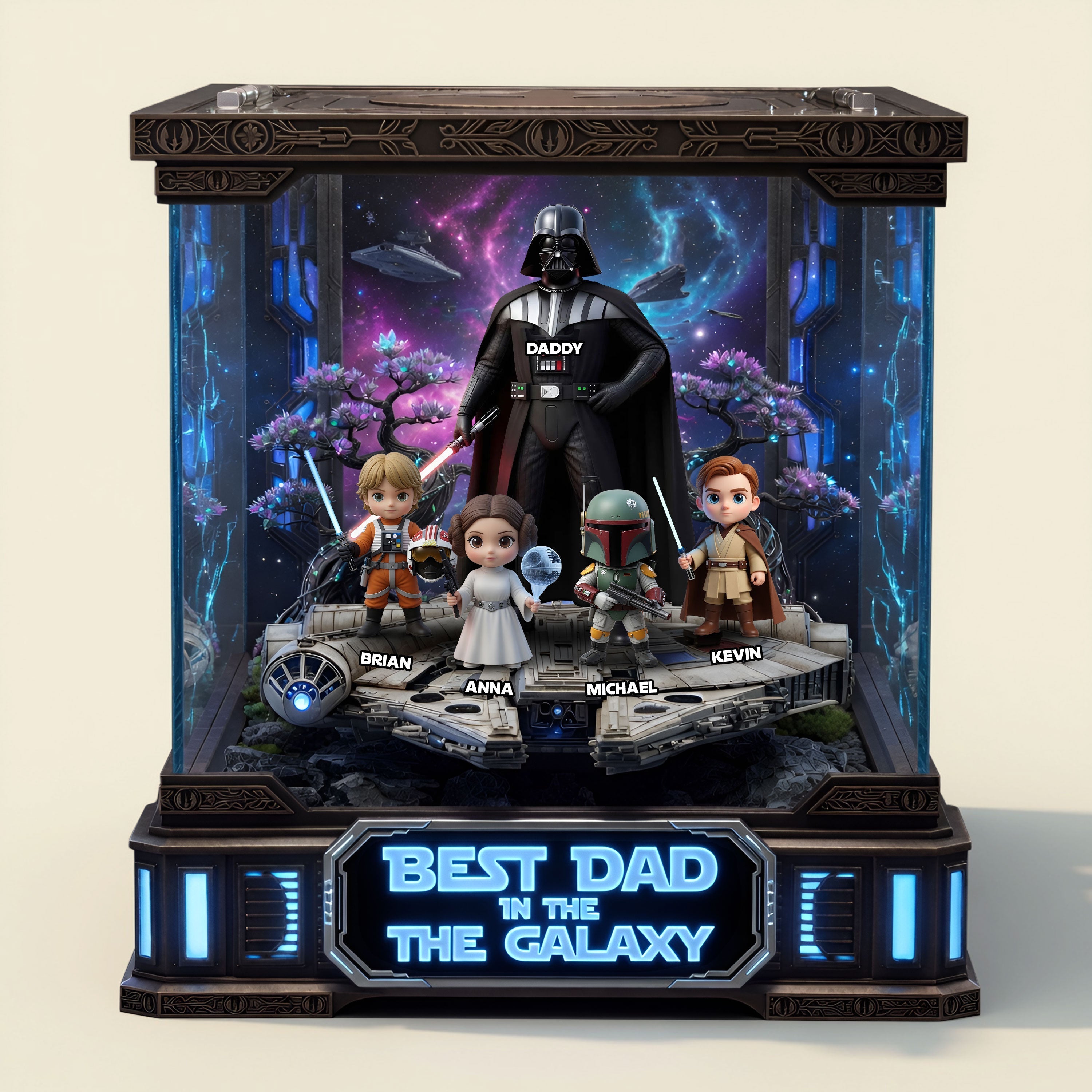 Personalized Acrylic Plaque Best Dad in the Galaxy Gift
