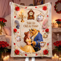 Personalized Tale As Old As Time Blanket Unique Couple Gift
