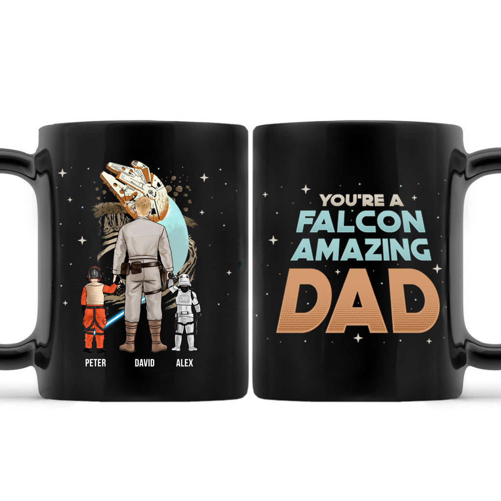 Personalized Black Mug You're A Falcon Amazing Dad Gift