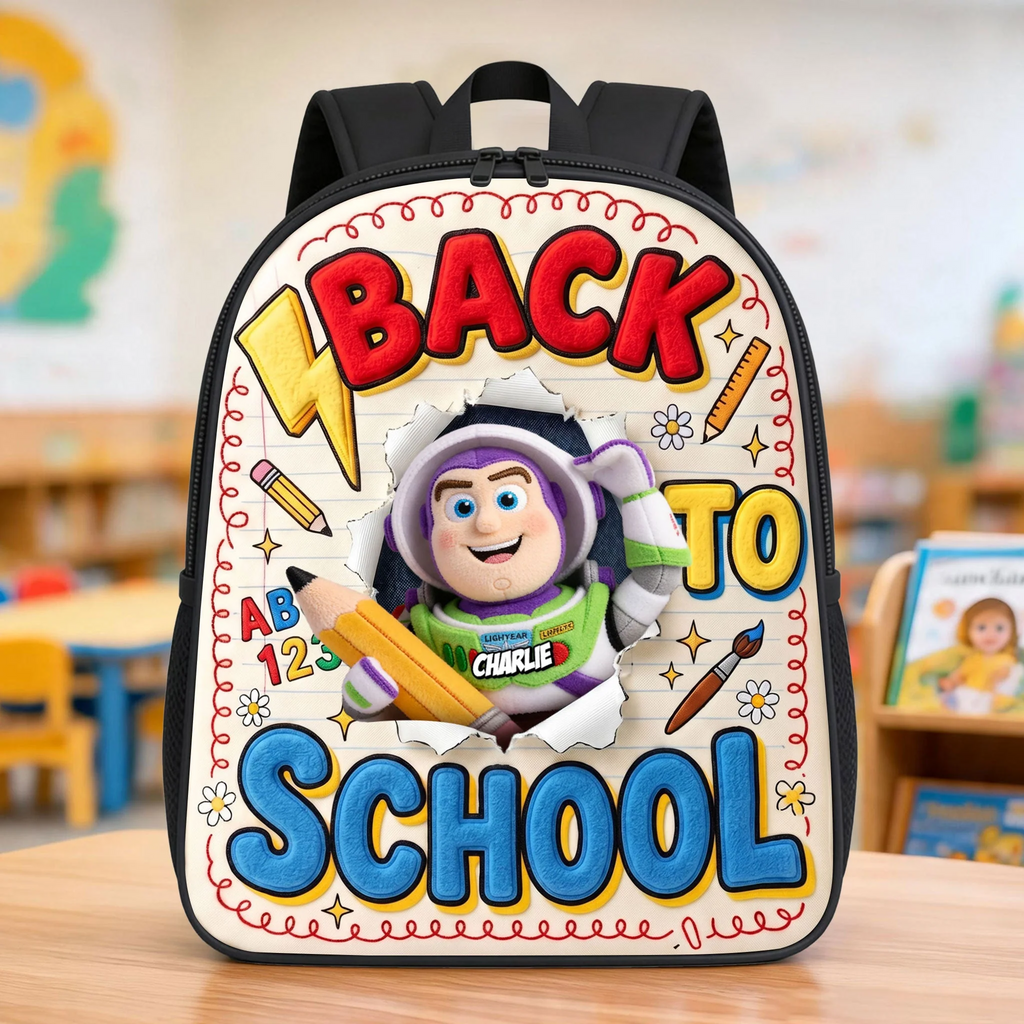 Personalized Cartoon Backpack School Set with Lunch Bag & Pencil Case for Kids