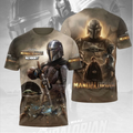 Personalized Star Wars The Mandalorian All Over Print Shirt Gift for Movie Fans