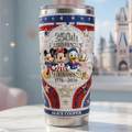 Personalized 250th Anniversary Tumbler with Disney Characters - Unique Gift for Movie Fans