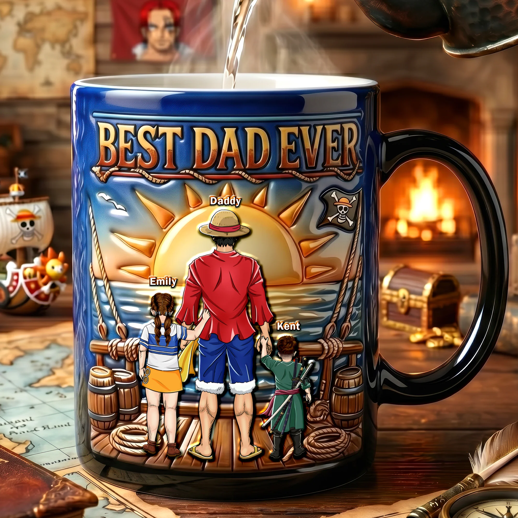 Personalized Best Dad Ever Coffee Mug Custom Name Gift for Father's Day Mug GradoCreations
