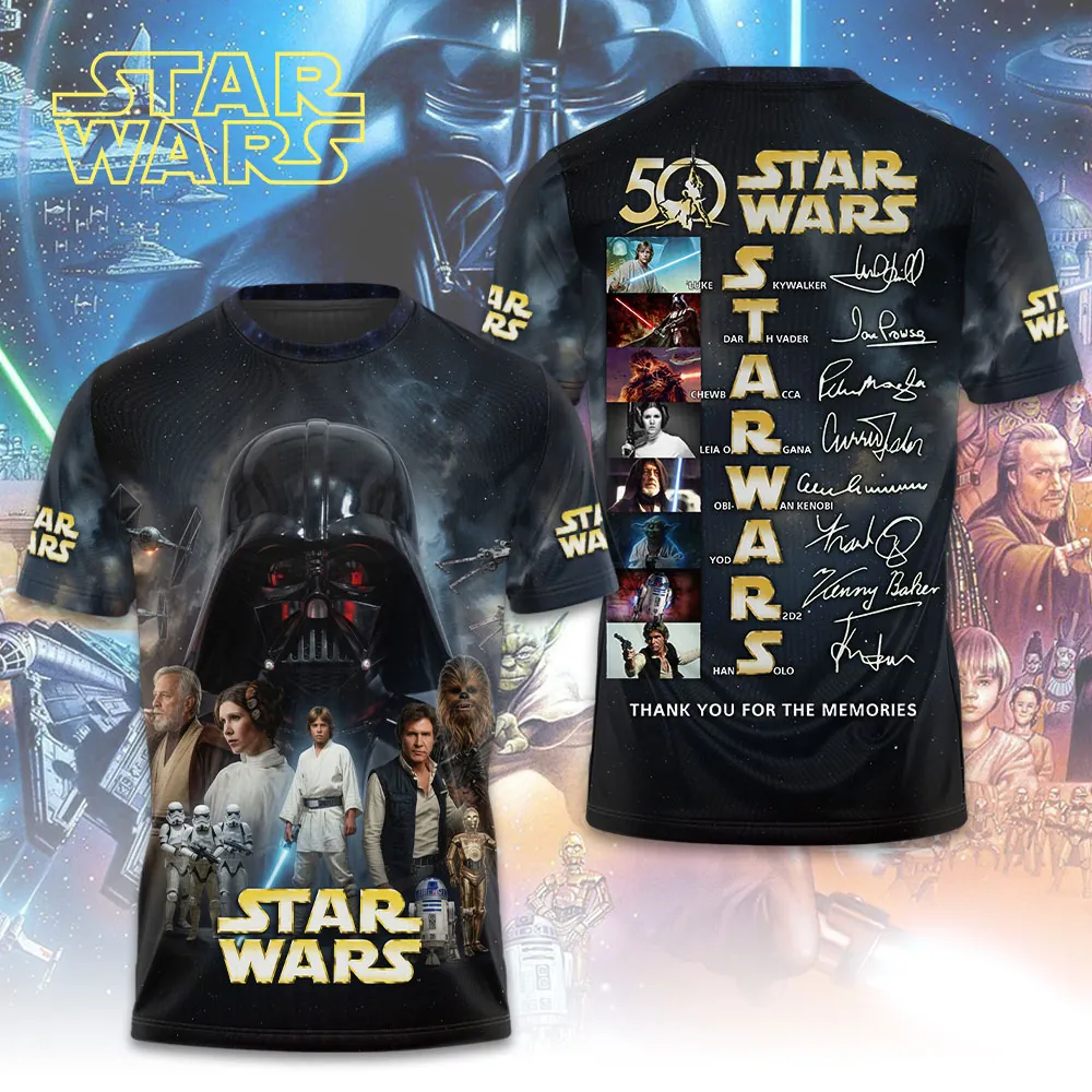 Personalized Star Wars 50th Anniversary All Over Shirt Gift for Movie Fans AOP Shirt GradoCreations