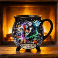 Personalized Cauldron Mug with Custom Names Halloween Gift for Couples Cauldron Coffee Mug GradoCreations