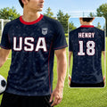 Personalized USA Soccer Jersey Custom Name Gift for Football Lovers