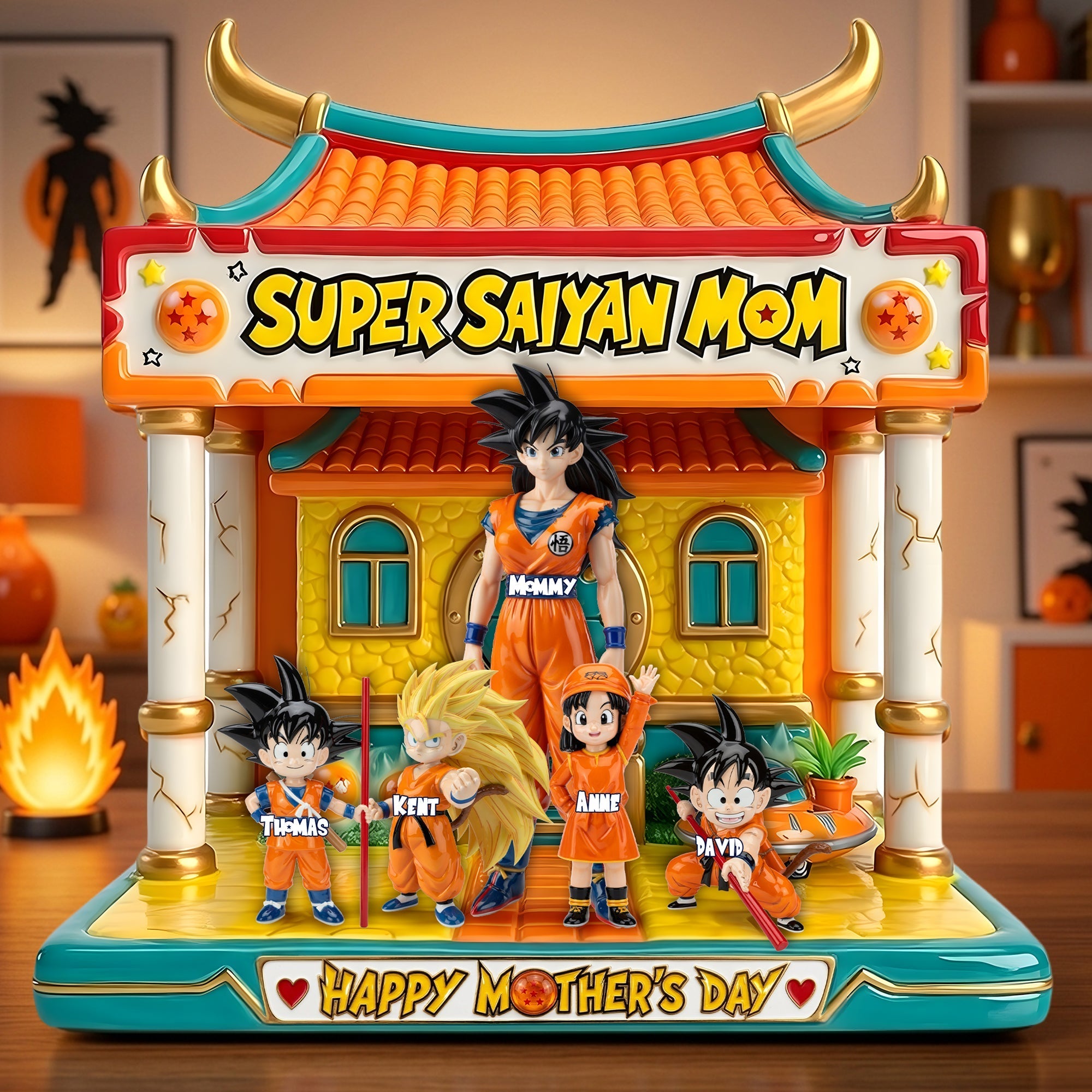 Personalized Super Saiyan Mom Acrylic Plaque Gift for Mom