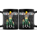 Personalized Mighty Morphin Power Father Black Mug Gift for Dad