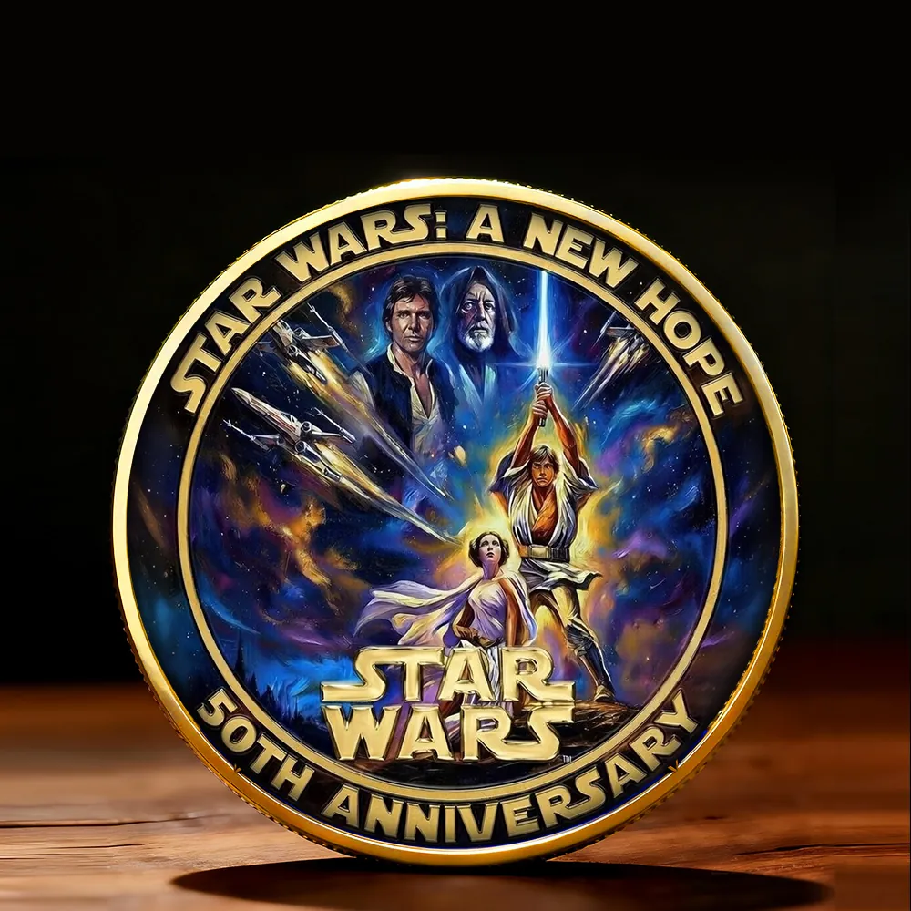 Personalized Commemorative Coin Star Wars 50th Anniversary Gift for Movie Fans