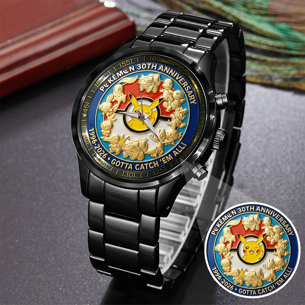 Personalized Pokémon 30th Anniversary Hand Watch Gift for Movie Fans