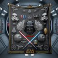 Personalized Star Wars Blanket Custom Name Gift for Movie Fans