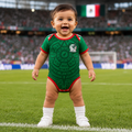 Personalized Mexico Soccer Baby Bodysuit Custom Name Gift for Baby Shower