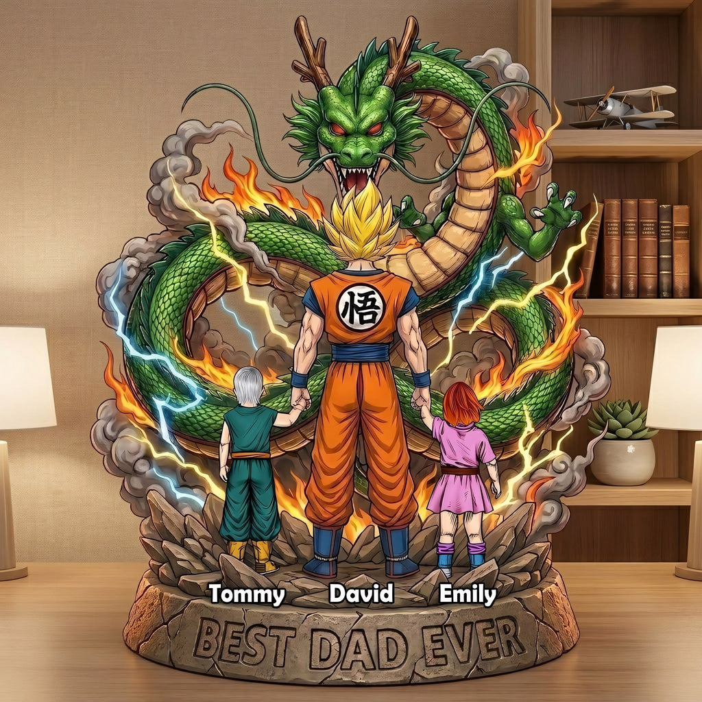 Personalized Acrylic Plaque Best Dad Ever DragonBall Gift