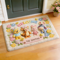 Personalized Easter Door Mat Family Welcome Gift for Home Decor