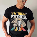 Personalized Cotton Shirt with Spaceship Design for Dad
