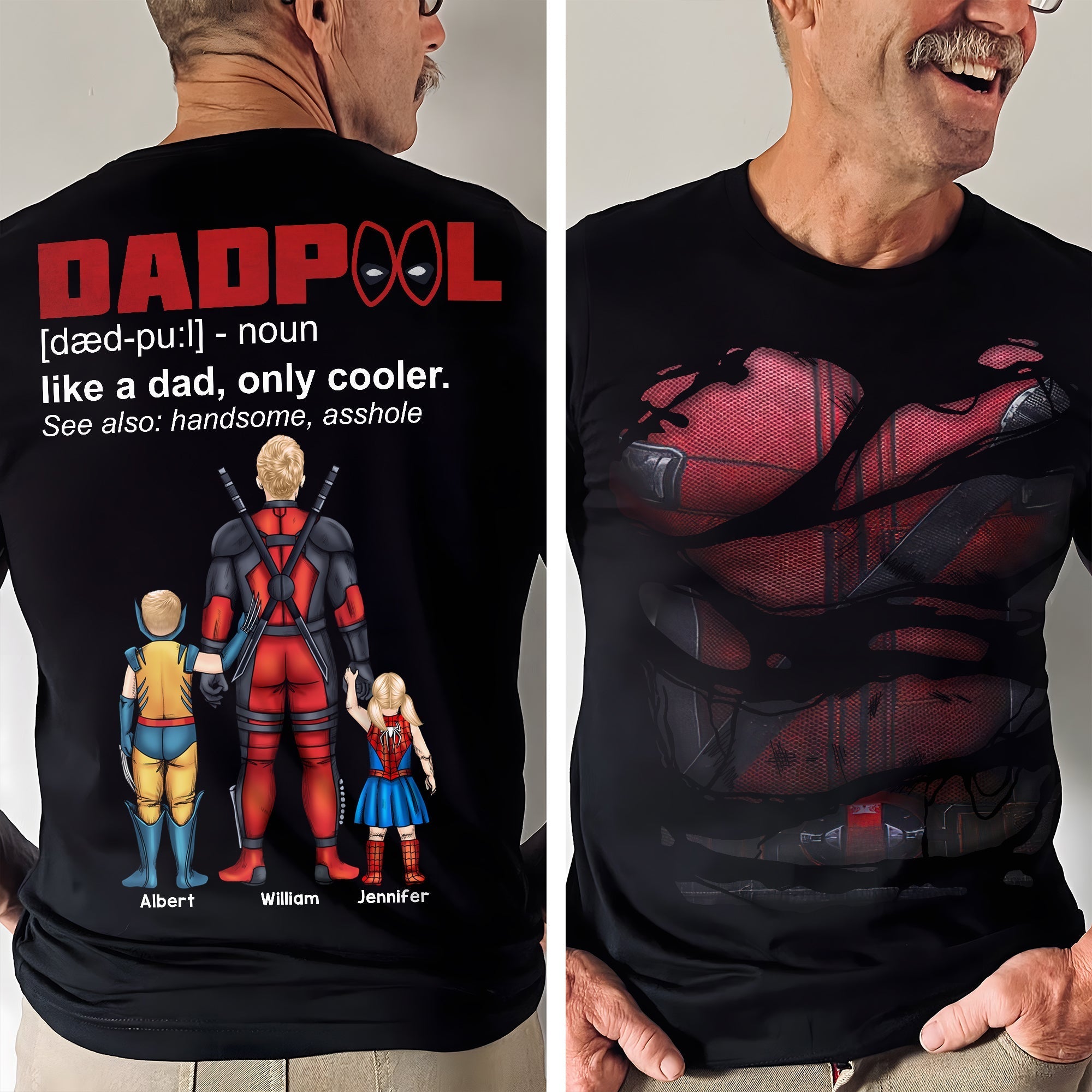 Personalized Dadpool T-shirt Funny Gift for Dad | Father's Day