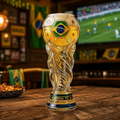 Personalized Trophy Beer Glass for Football Fans | Brazil World Cup Gift