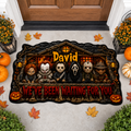 Personalized Halloween Horror Character Doormat Custom Name Gift Shape Doormat GradoCreations