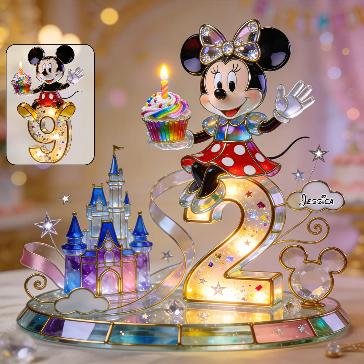 Personalized Acrylic Birthday Plaque with Magic Mouse Gift for Kids Acrylic Plaque GradoCreations