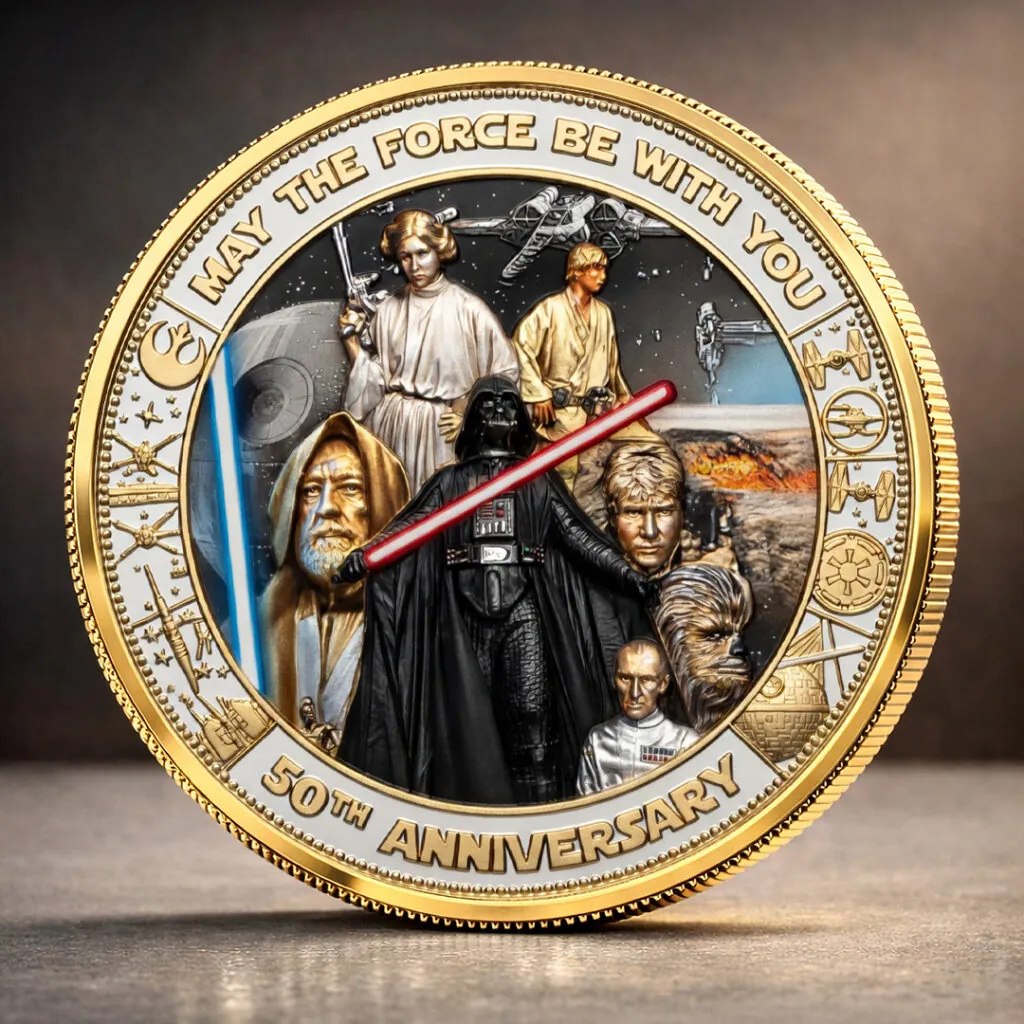Personalized 50th Anniversary Commemorative Coin Gift for Movie Fans