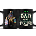 Personalized Black Mug with Dad Joke for Gaming Dad Gift