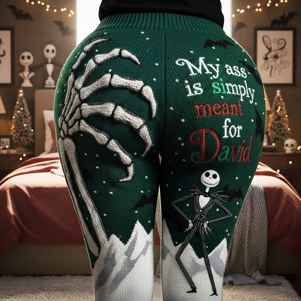 Personalized Horror-Themed Leggings Custom Name Gift for Her