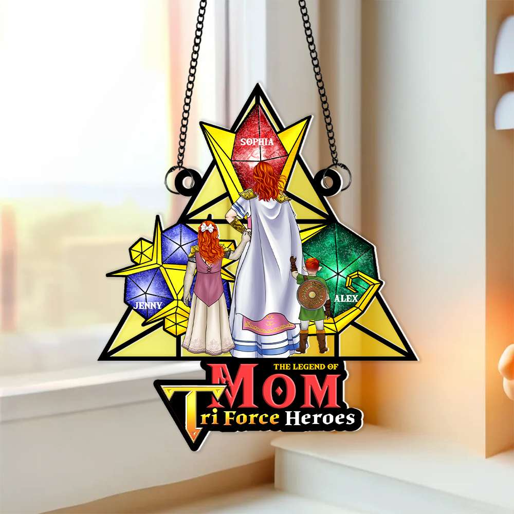 Personalized Legend of Zelda Mom Suncatcher Decor Gift for Mom