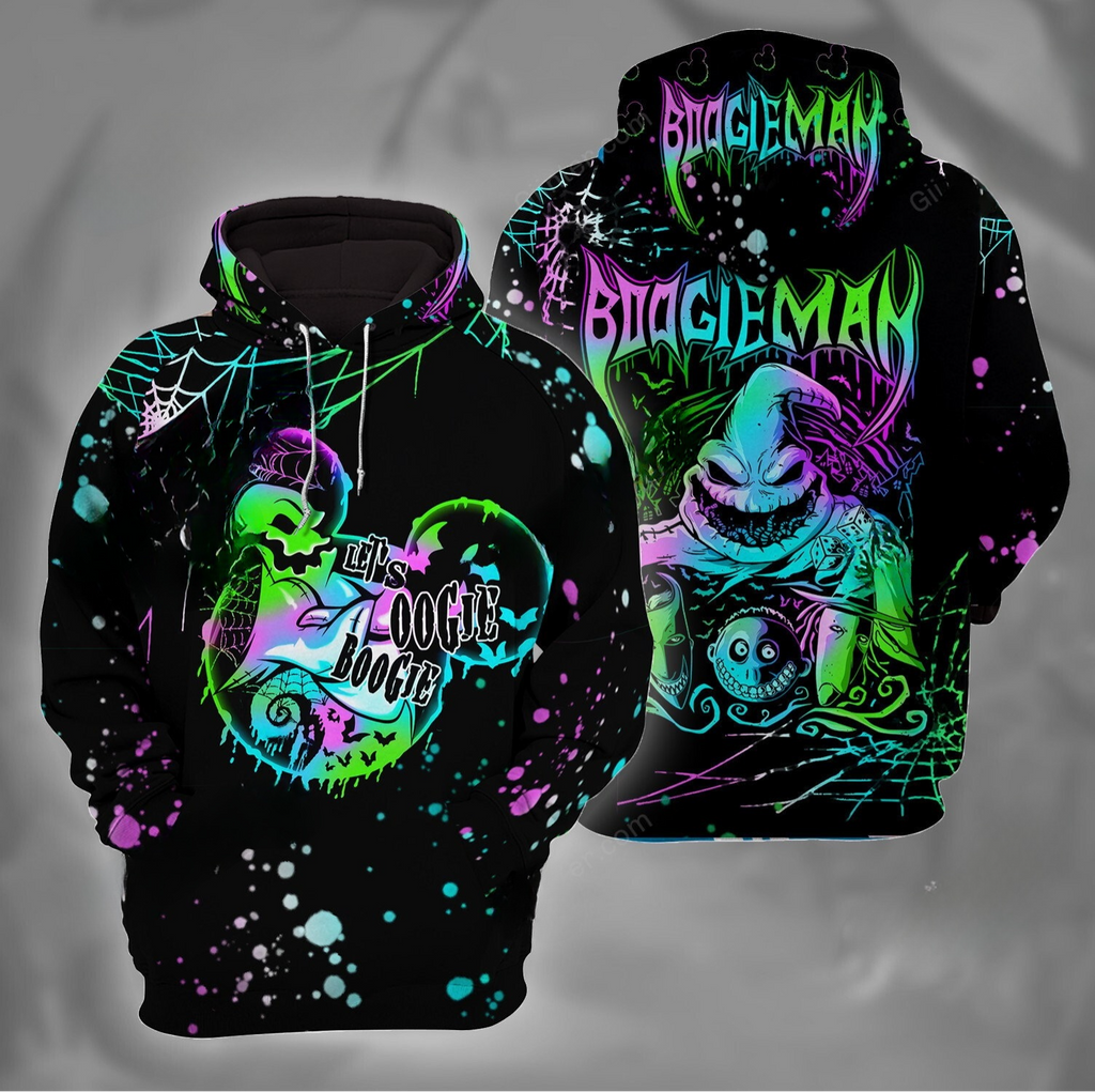Personalized Spooky Boogie Man Hoodie and Leggings Set Gift for Halloween or Christmas