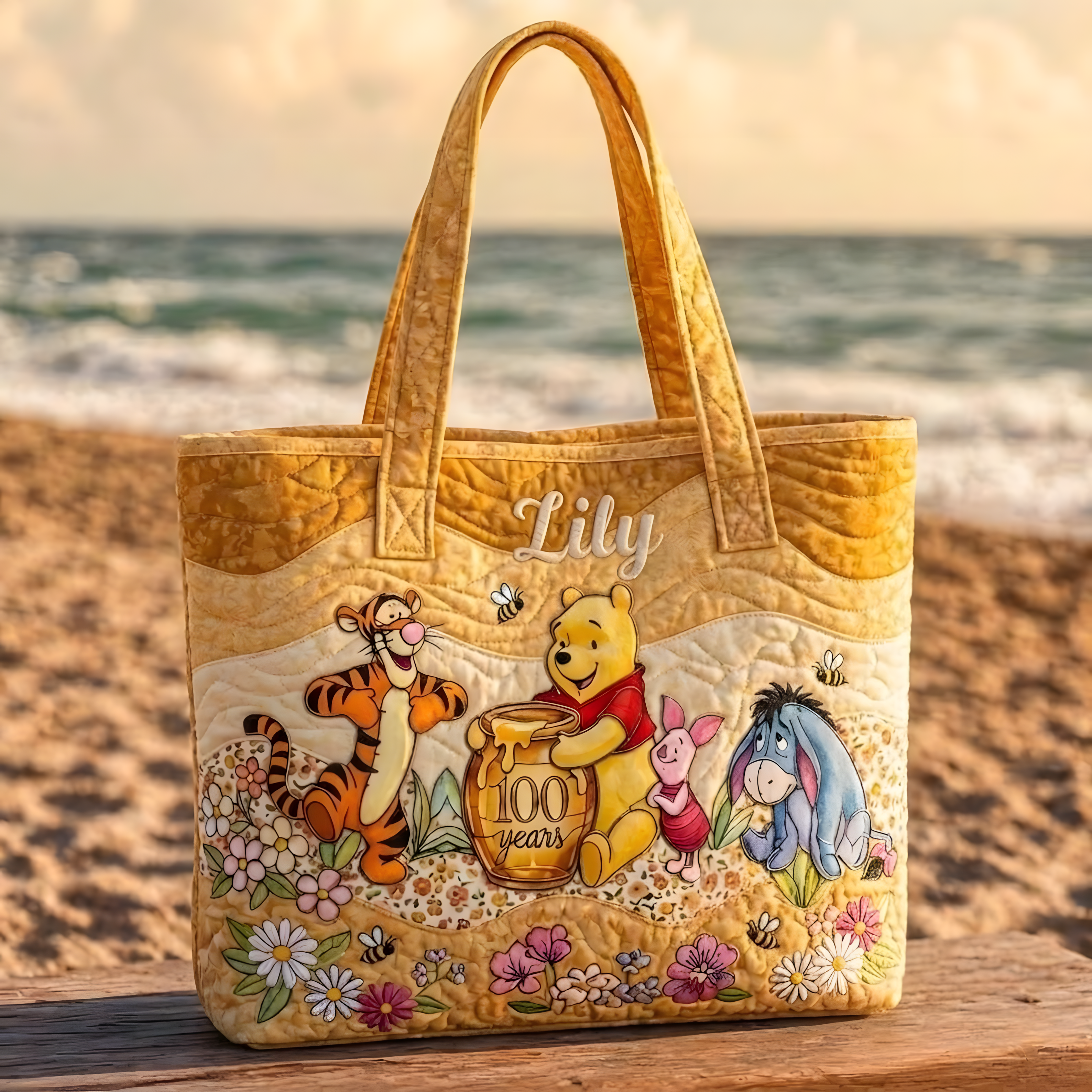 Personalized Quilted Tote Bag Disney Movie Gift for Fans Quilted Tote Bag GradoCreations