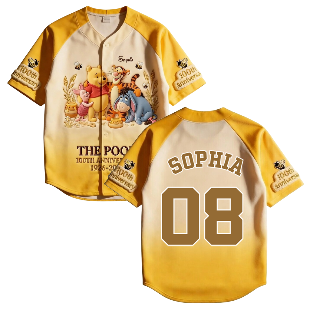 Personalized 100th Anniversary Baseball Jersey for Kids & Adults - Movie Fan Gift