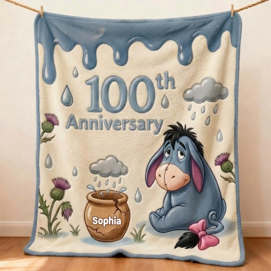 Personalized 100th Anniversary Blanket Gift for Kids - Soft Fleece or Sherpa