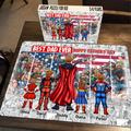 Personalized Superhero Puzzle Gift for Dad - Best Dad Ever