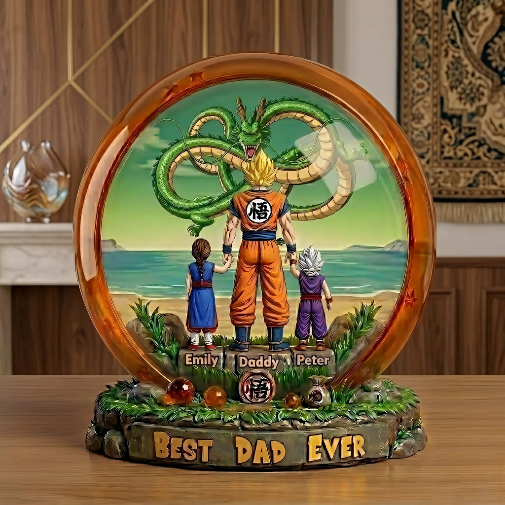 Personalized DragonBall Dad Acrylic Plaque Gift for Him