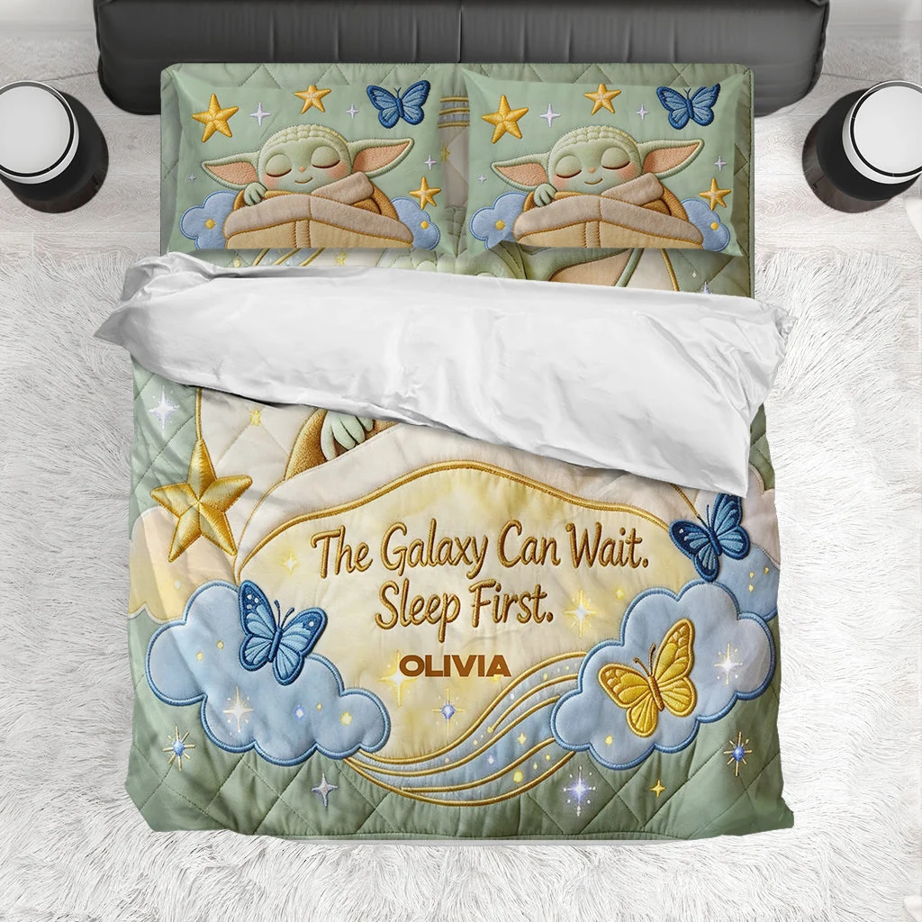 Personalized Quilted Bedding Set for Kids with Custom Name and Design Quilted Bedding Set GradoCreations