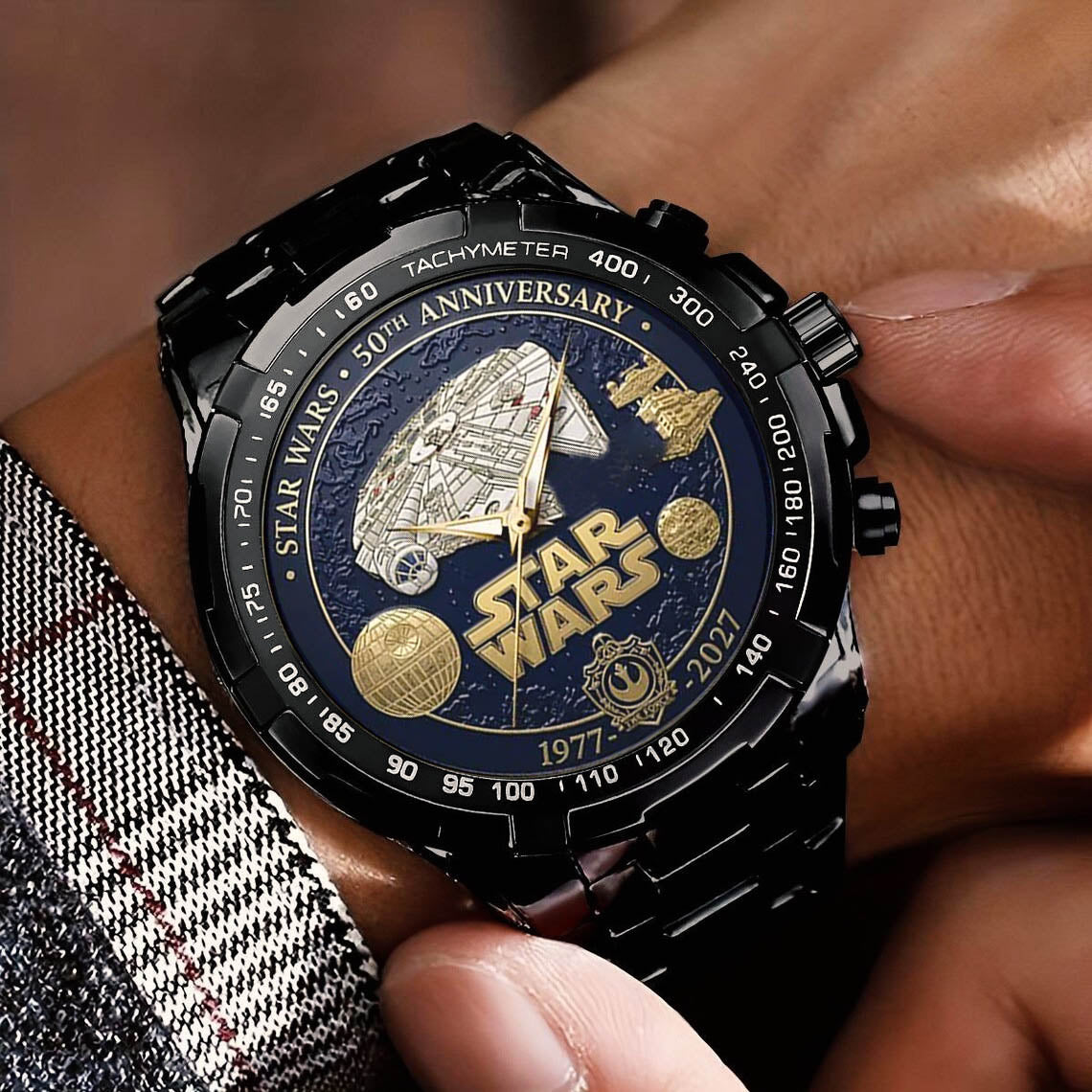 Personalized Star Wars 50th Anniversary Hand Watch Gift for Movie Fans