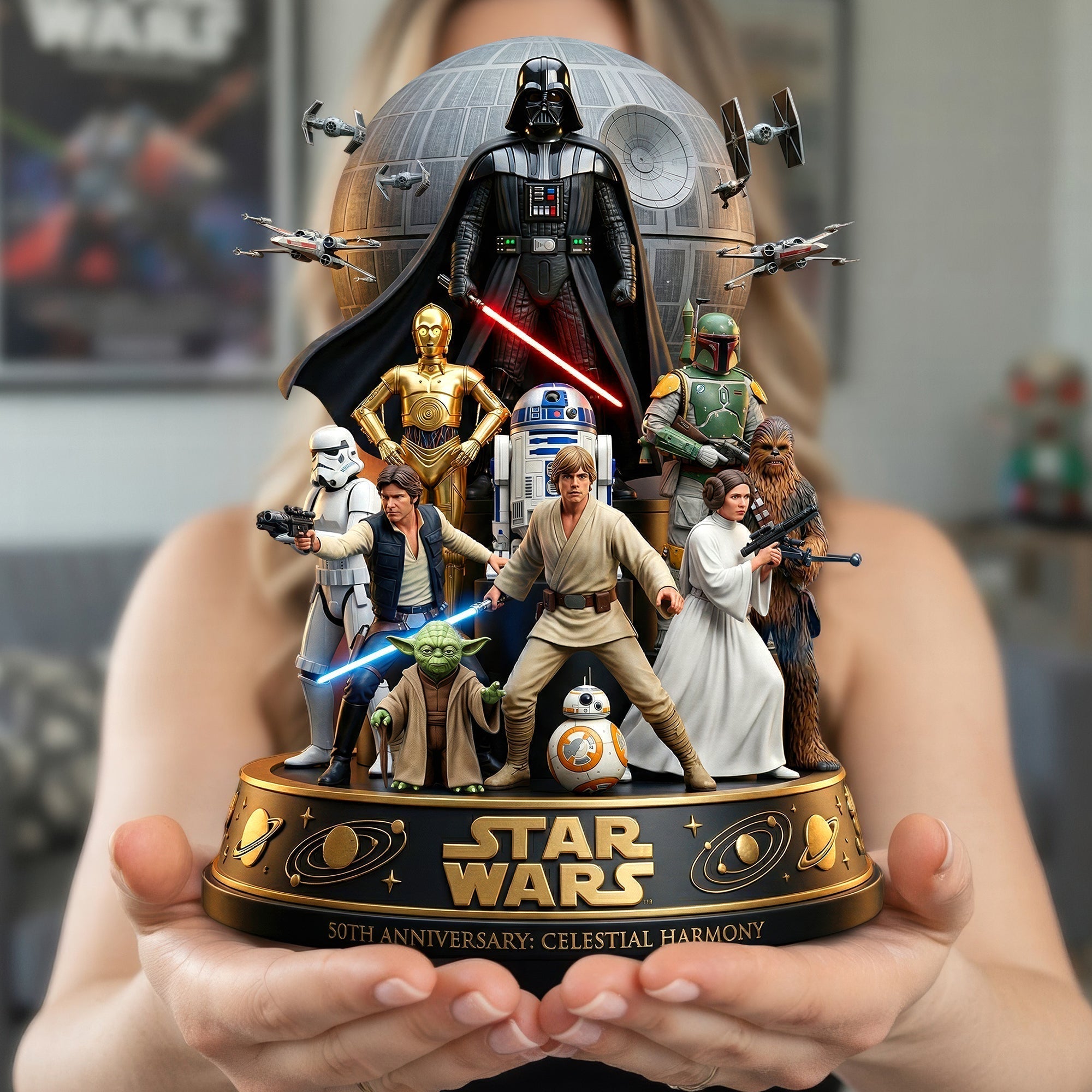 Personalized Acrylic Plaque Star Wars 50th Anniversary Gift for Movie Fans