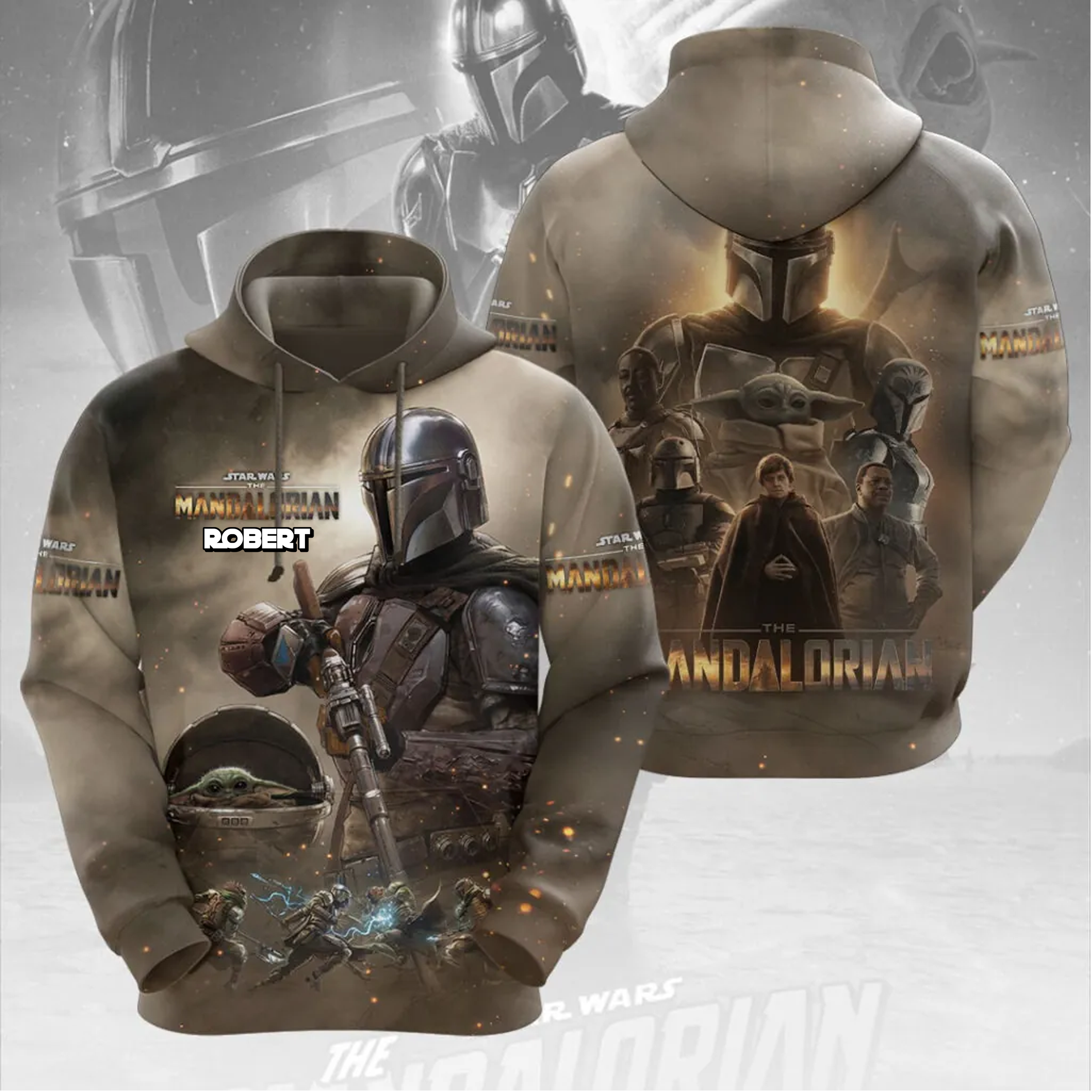 Personalized Star Wars The Mandalorian All Over Print Shirt Gift for Movie Fans