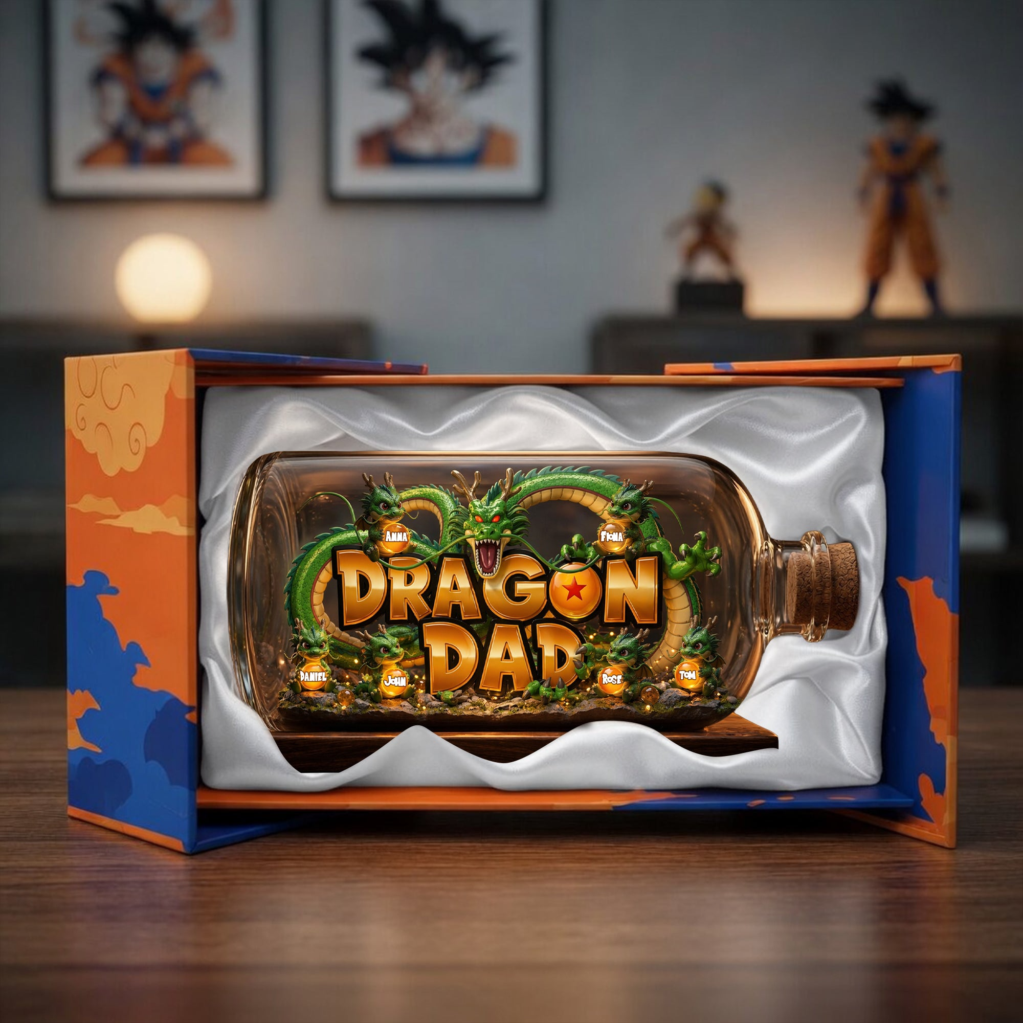 Personalized Dragon Dad Acrylic Plaque Custom Gift for Dad